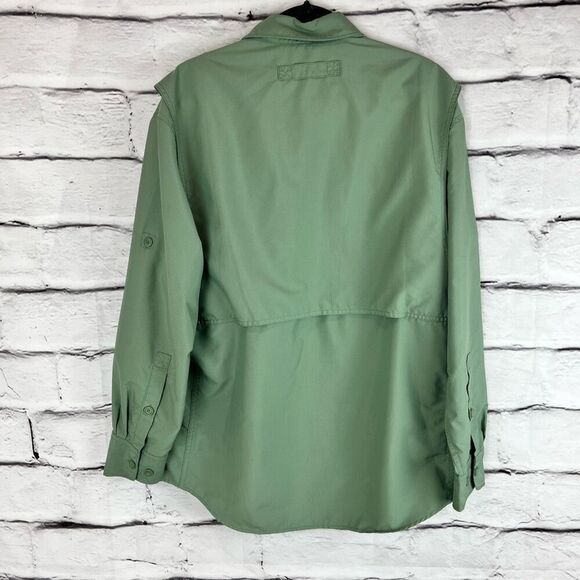 Duluth Trading Men's Long Sleeve Green Button-Up Shirt Size L - Picture 5 of 6